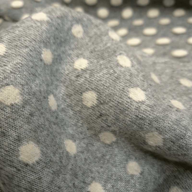 Lana Cotta H 160 cm - POIS BIANCHI/GRIGIO CHIARO