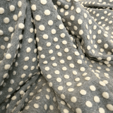 Lana Cotta H 160 cm - POIS BIANCHI/GRIGIO CHIARO
