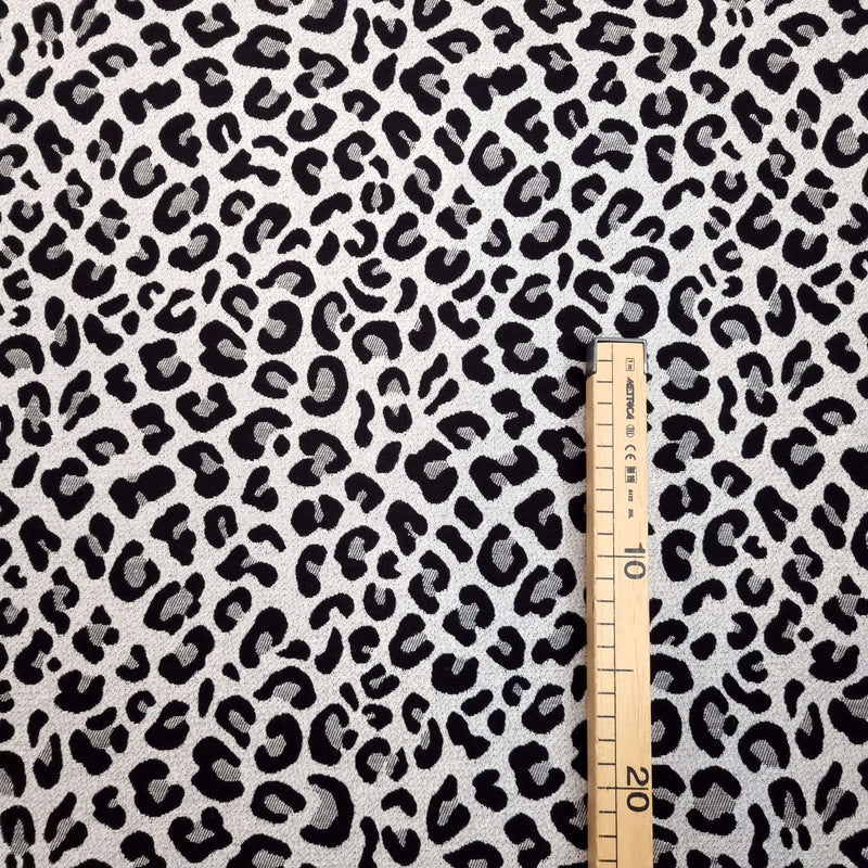 Tessuto Arredo Jacquard H 140 cm - LEOPARDATO NERO