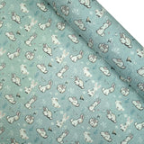 Tessuto Cotone H 150 cm - CONIGLIETTI/AZZURRO