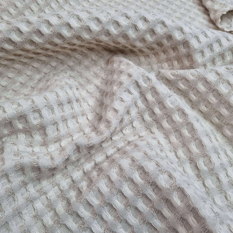 Spugna maxi nido d'ape in misto lino H 160 cm - ECRU