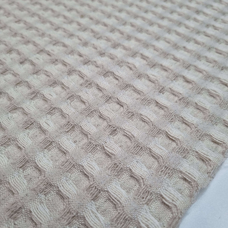 Spugna maxi nido d'ape in misto lino H 160 cm - ECRU