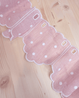 Mantovana H 17 cm - ROSA/POIS BIANCHI