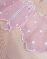 Mantovana H 17 cm - ROSA/POIS BIANCHI