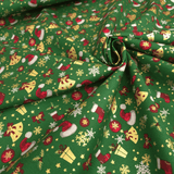 Cotone Natale H 140 cm - DECORI E FIOCCHI DI NEVE/VERDE