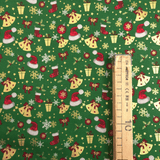 Cotone Natale H 140 cm - DECORI E FIOCCHI DI NEVE/VERDE