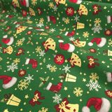 Cotone Natale H 140 cm - DECORI E FIOCCHI DI NEVE/VERDE