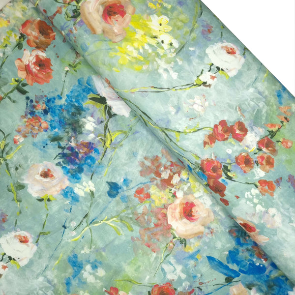 BEMALTER bügelfreier Stoff – Mindestzuschnitt oder Vielfaches von 25 x 140 cm