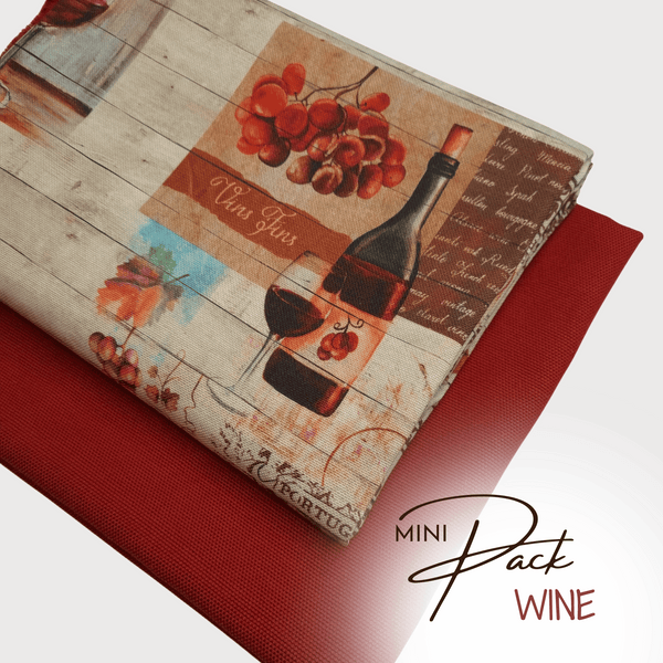 MINI PACK WINE - 1 pezzo 140x140 cm + 1 pezzo 70x100 cm