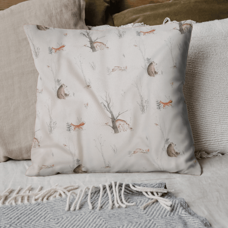 Digitaler Hintergrund aus Baumwollmischung Panama H 280 cm – WALDTIERE