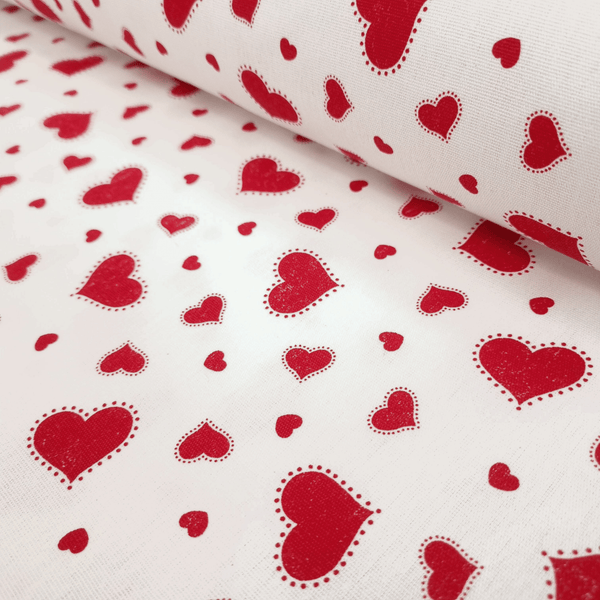 Cotone Fondo Panama H 180 cm - CUORICINI ROSSI