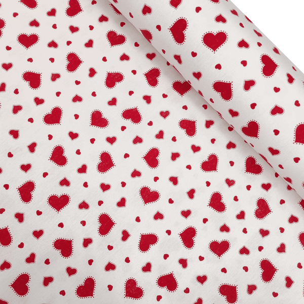 Cotone Fondo Panama H 180 cm - CUORICINI ROSSI