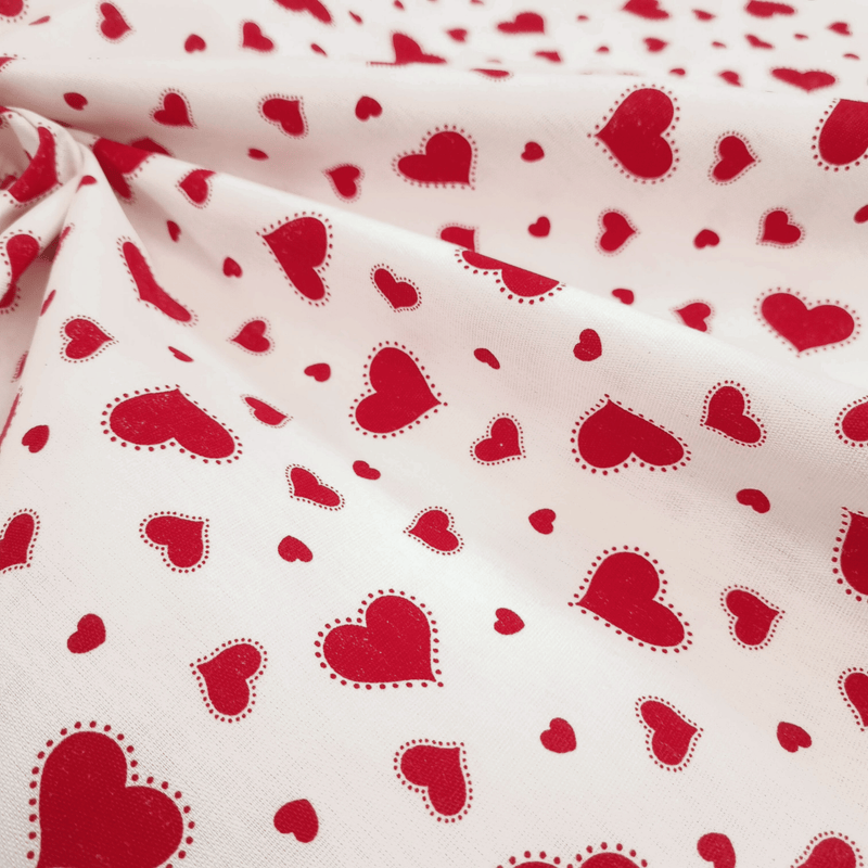 Cotone Fondo Panama H 180 cm - CUORICINI ROSSI