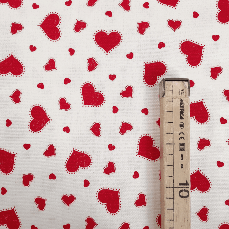 Cotone Fondo Panama H 180 cm - CUORICINI ROSSI