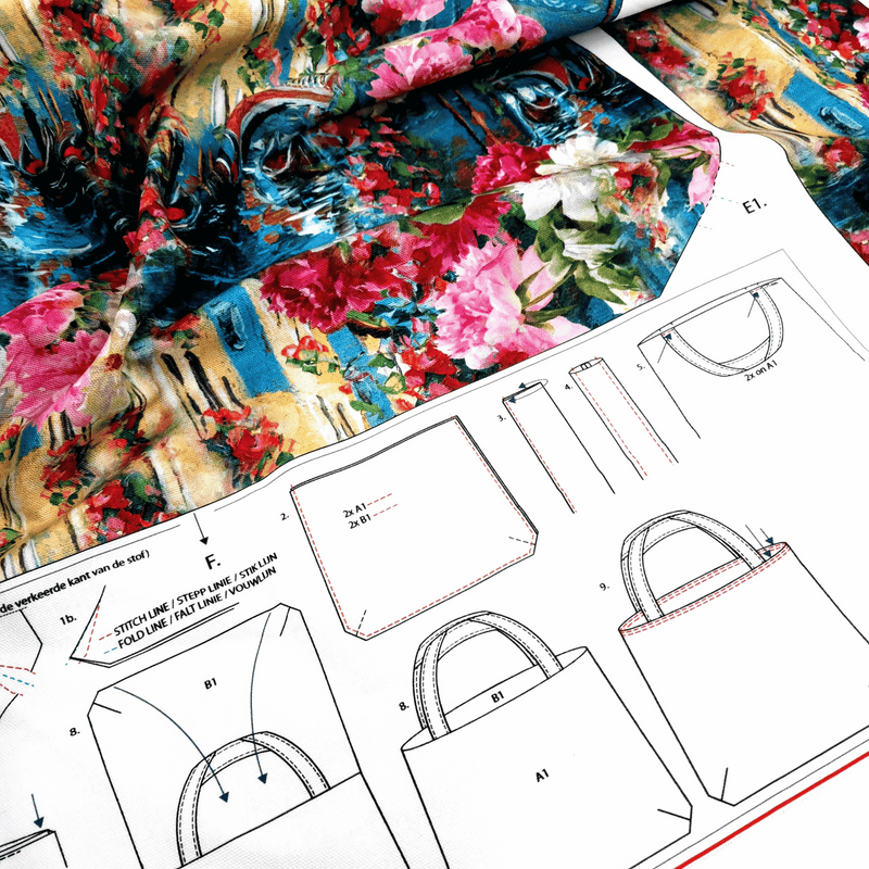Doppelseitiges Shopper-Taschen-Panel – VENICE