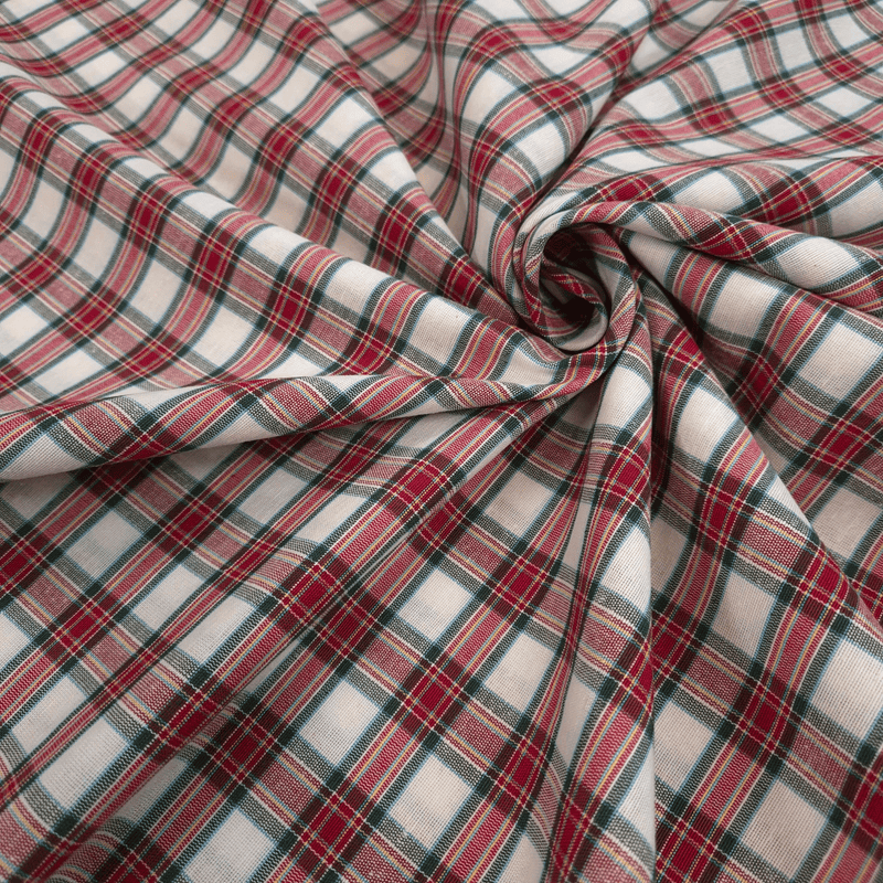 Tissu écossais H 320 cm - CARREAUX ROUGES