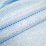 Piquet millerighe con stampa digitale H 150 cm - CUORI/CIELO