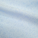 Piquet millerighe con stampa digitale H 150 cm - CUORI/CIELO