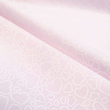Piquet millerighe con stampa digitale H 150 cm - CUORI/ROSA