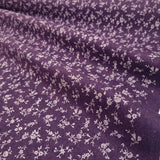 Bedruckte Pannolenci H 180 cm – AUBERGINE/WEIßE HOLUNDERBLUMEN