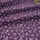 Bedruckte Pannolenci H 180 cm – AUBERGINE/WEIßE HOLUNDERBLUMEN