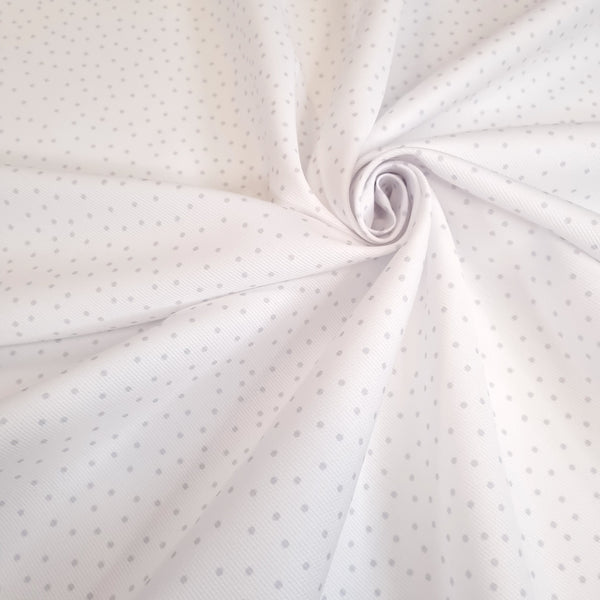 Piquet millerighe H 150 cm - POIS LILLA CHIARO FONDO BIANCO