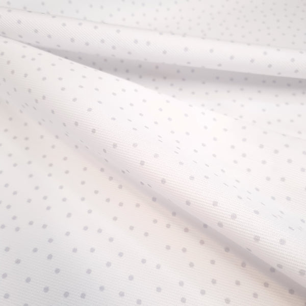 Piquet millerighe H 150 cm - POIS LILLA CHIARO FONDO BIANCO