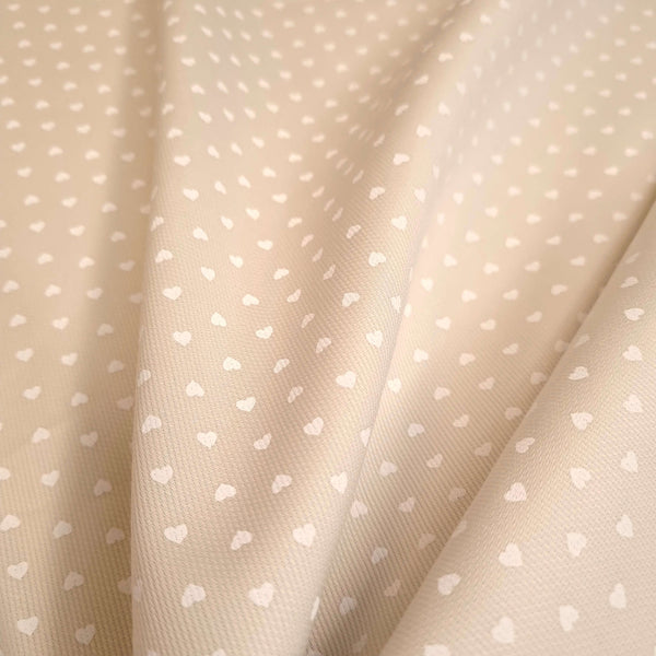 Piquet millerighe H 150 cm - CUORICINI BEIGE