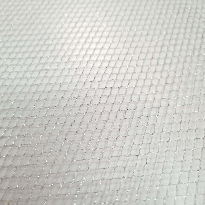 Tessuto Rete Lurex H 150 cm - ARGENTO