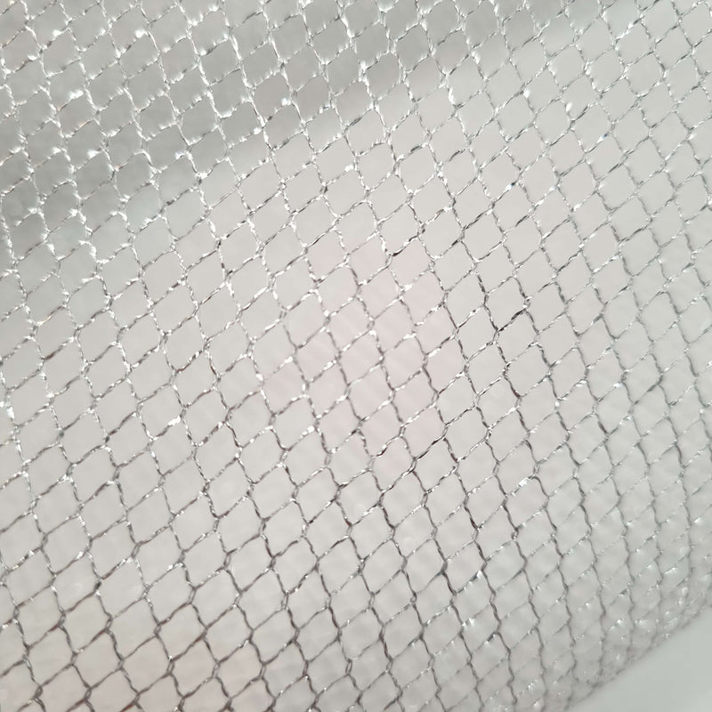 Tessuto Rete Lurex H 150 cm - ARGENTO