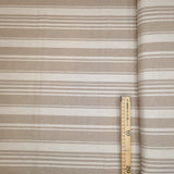 Tissu coton - RAYURES/TAUPE - coupe minimum ou multiples de 25 x 180 cm
