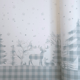 Tessuto no stiro H 150 cm - PAESAGGIO INVERNALE/SCOZZESE GRIGIO