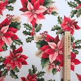 Cotone Half Panama Digital H 150 cm - STELLE DI NATALE/BIANCO