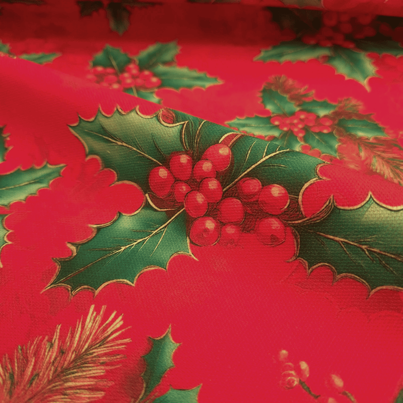 Cotone Half Panama Digital H 150 cm - AGRIFOGLIO/ROSSO