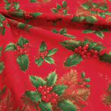 Cotone Half Panama Digital H 150 cm - AGRIFOGLIO/ROSSO