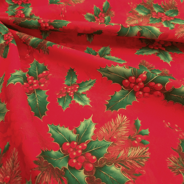 Cotone Half Panama Digital H 150 cm - AGRIFOGLIO/ROSSO