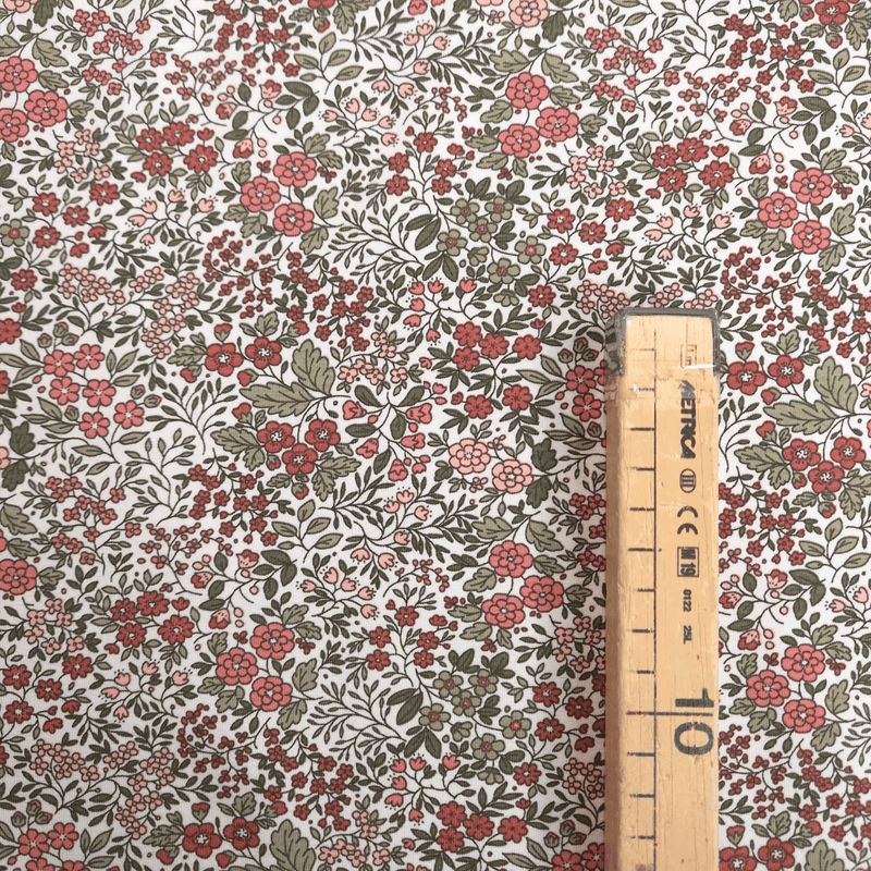 Jersey di Cotone H 150 cm - FIORITURA/BIANCO