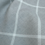 Tessuto no stiro H 150 cm - LINEE BIANCHE/GRIGIO SATURNO