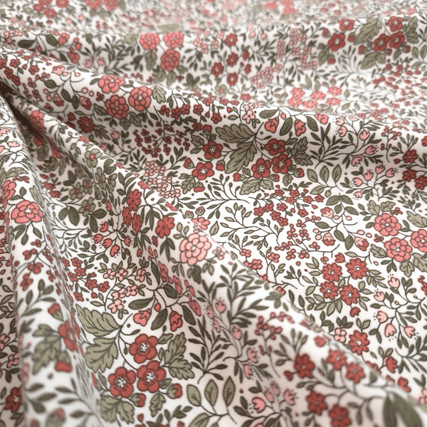 Jersey di Cotone H 150 cm - FIORITURA/BIANCO