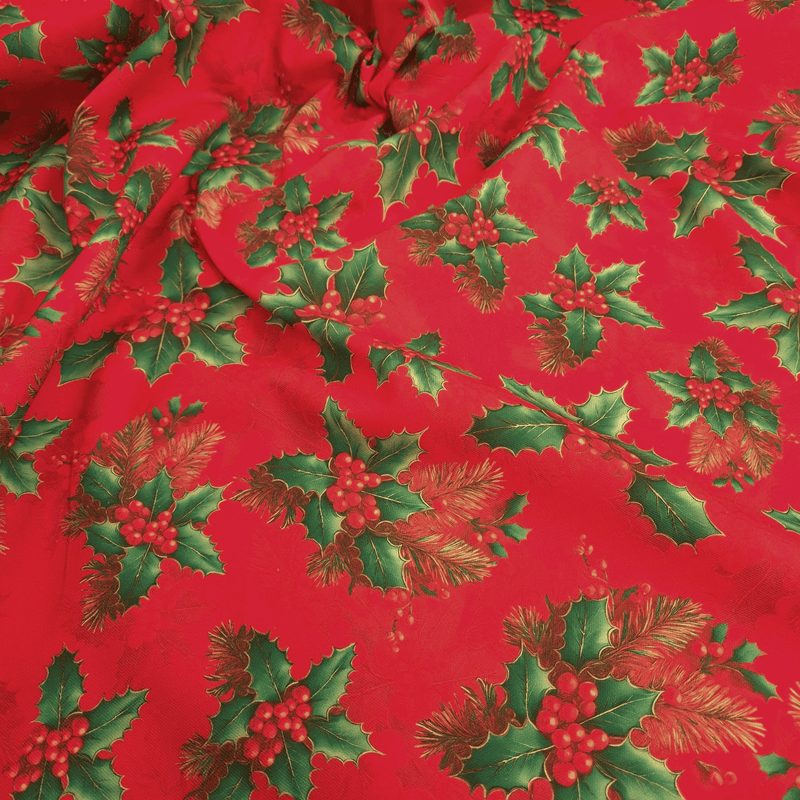 Cotone Half Panama Digital H 150 cm - AGRIFOGLIO/ROSSO