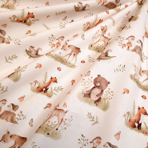 Tessuto Cotone H 140 cm - BOSCO MAGICO