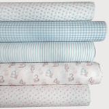 Tessuto Cotone "Collezione Baby Wonderland" H 145 cm - AZZURRO