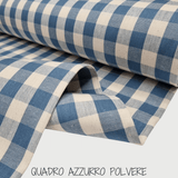 Kollektion „Streifen, Quadrat und Uni“, H 180 cm – PULVERBLAU 
