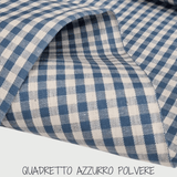 Kollektion „Streifen, Quadrat und Uni“, H 180 cm – PULVERBLAU 
