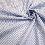 Tessuto Cotone POPELINE H 150 cm - QUADRETTO CIELO