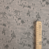 Cotone Americano H 110 cm - PAESAGGIO ASTRATTO/GRIGIO