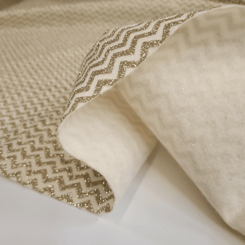 Pannolenci H 155 cm - PANNA ZIG ZAG GLITTER ORO