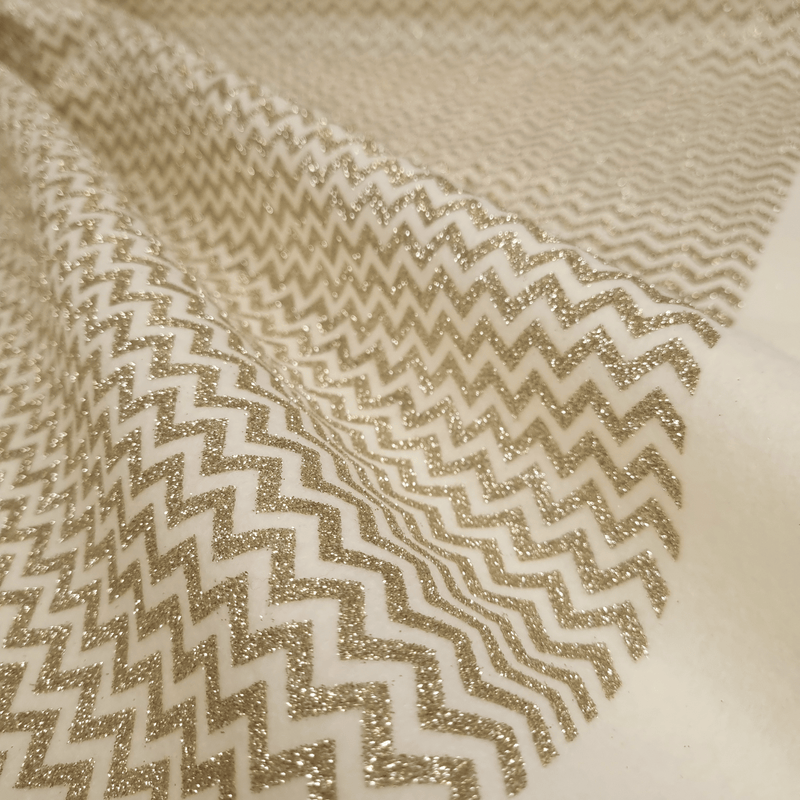 Pannolenci H 155 cm - PANNA ZIG ZAG GLITTER ORO
