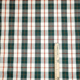 Tessuto cotone tinto in filo H 180 cm - QUADRO VERDONE/ROSSO