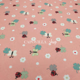 Tessuto Cotone H 140 cm - COCCINELLE/CORALLO